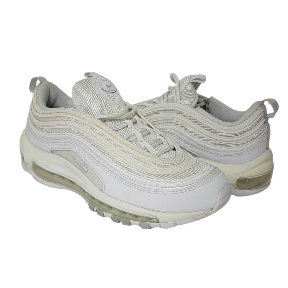 Nike Air Max 97 White Pure Platinum Silver Women’s Sz 8 Running Shoes 921733-100